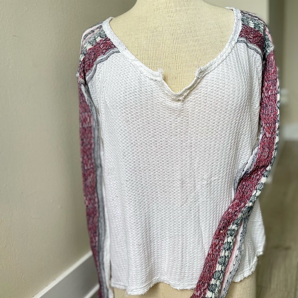 Free People Long Sleeve Waffle Shirt - XS - Picture 9 of 11